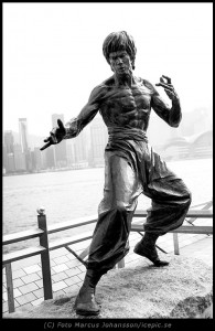 Bruce Lee Framkallad som svartvit